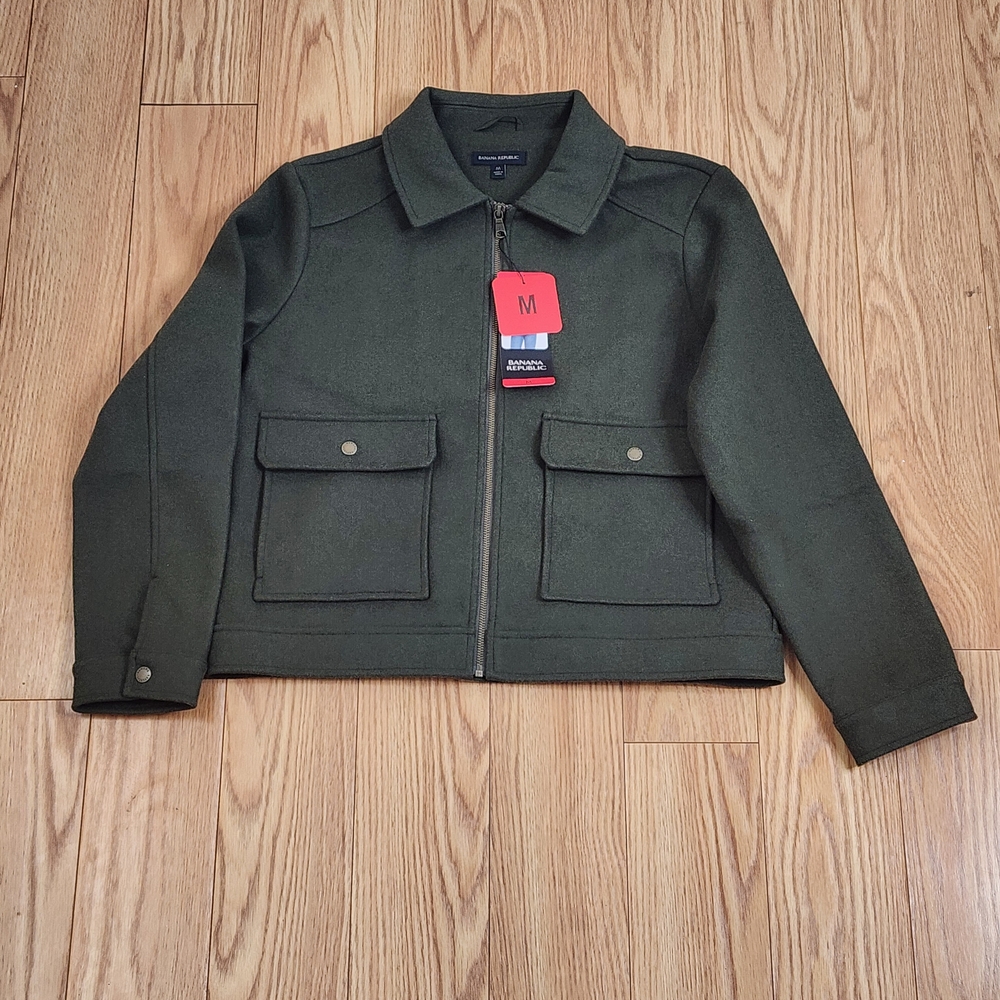 Banana Republic Women's Green Polyester Jacket Size M - Picture 5 of 8